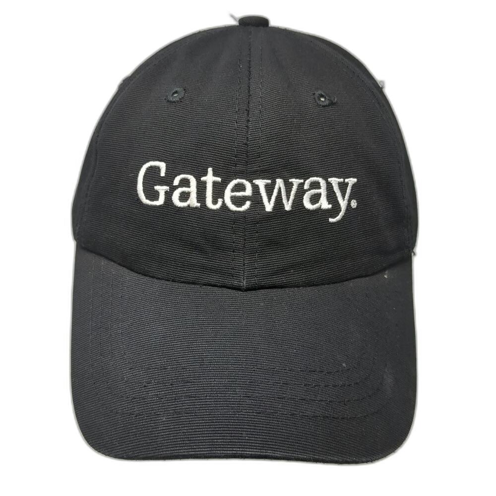 Highland Bay Baseball Cap Black One Size Gateway Iomega Computer Tech Adjustable